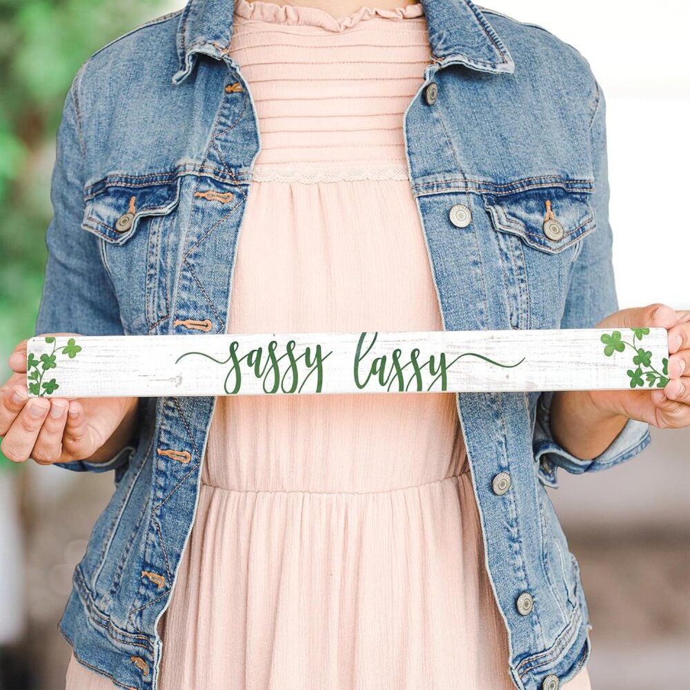 Sassy Lassy - St Patrick’s Day decor - small shelf sitter sign